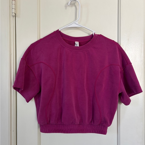 lululemon athletica Tops - Women’s Crop Sweatshirt - Magenta Short Sleeve Top